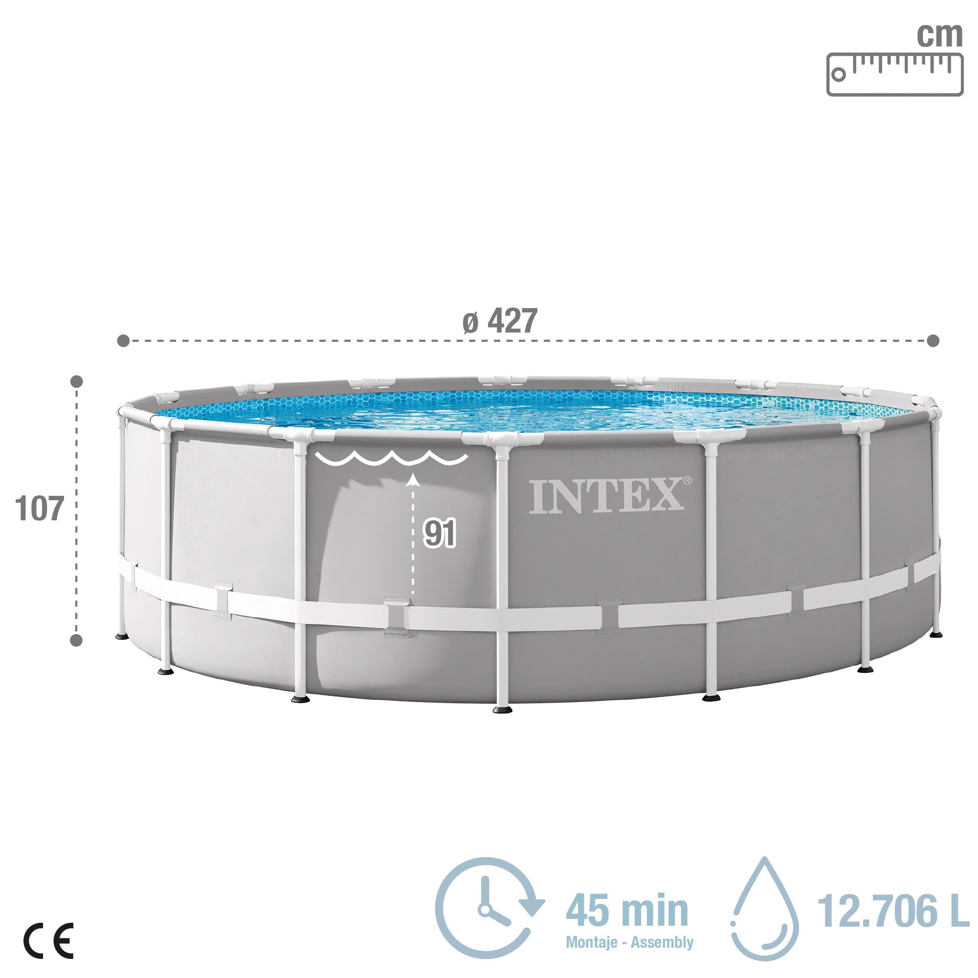 Intex 14Ft X 42In Prism Frame Pool Set