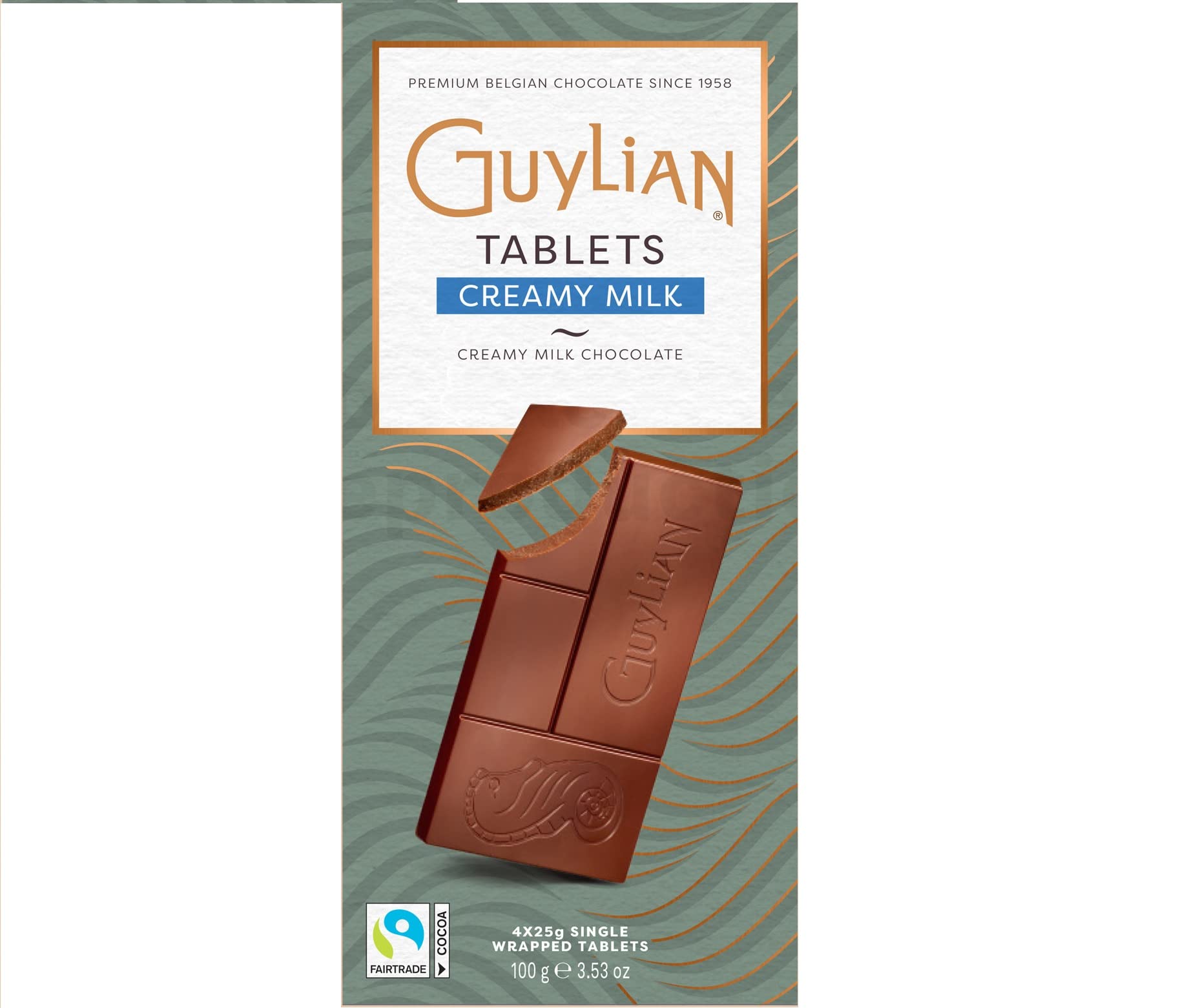 Guylian Belgian Creamy Milk Chocolate 4 × 25g Single Wrapped Bar 100g (Belgian) (B0BCZ968R4) Amazon Price History, Amazon Price Tracker