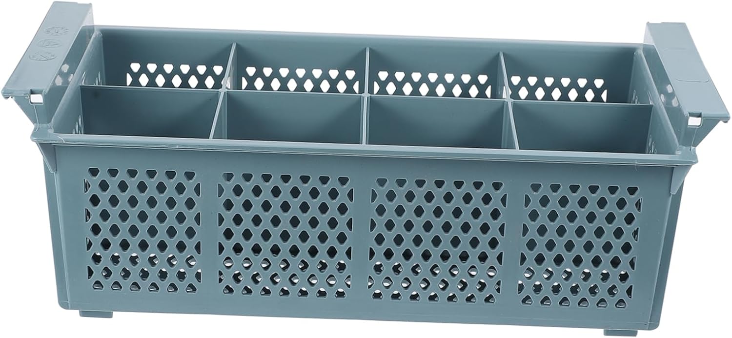 Gadpiparty Compartment Cutlery Basket for Dishwasher Drain Basket for Kitchen Storage and Organization for Silverware and Dishware Cleaning