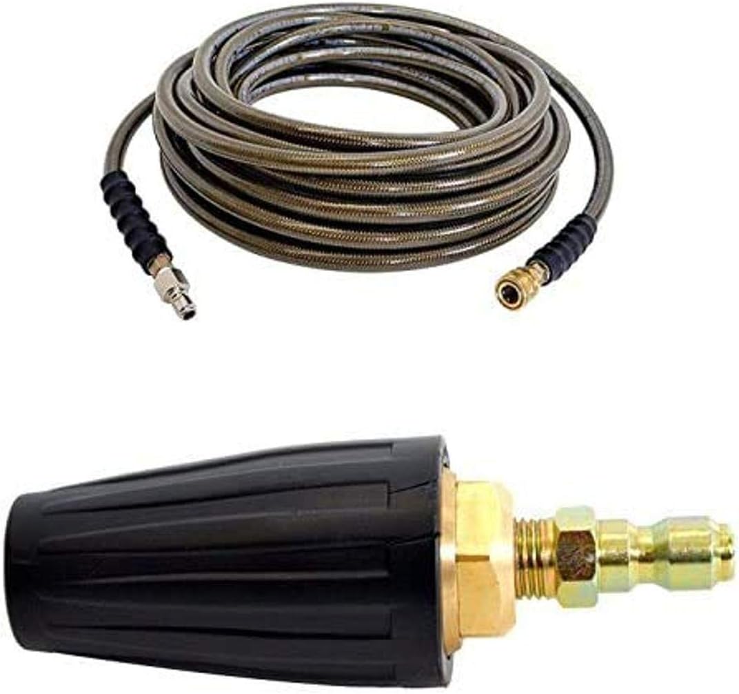 Monster 41030-3/8" x 100' 4500 PSI Cold Water Replacement/Extension Hose + Simpson Cleaning 80144 Universal Turbo Nozzle for Cold Water Pressure Washers