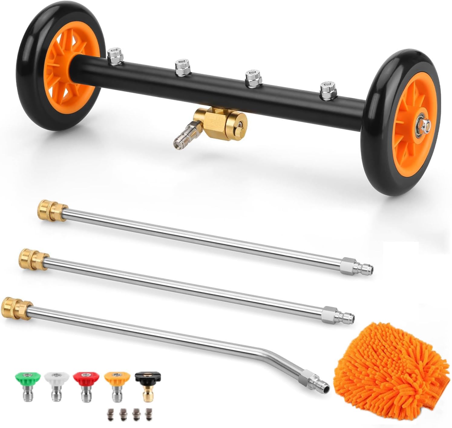 Dual-Function Undercarriage Cleaner,Surface Cleaner for Pressure Washer 16 Inch