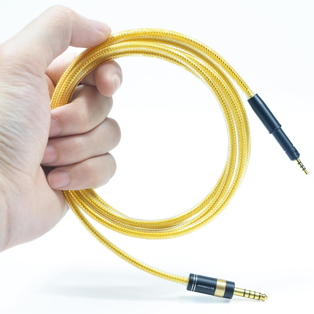 6N OFC Silver-Plated with Metal Shielding Layer 4.4mm 3.5mm Headphone Upgrade Cable for SENNHEISER HD 599 HD 560S HD 505 HD 569 HD 599 SE HD 550 HD 400S HD 400 PRO (4.4mm Plug)