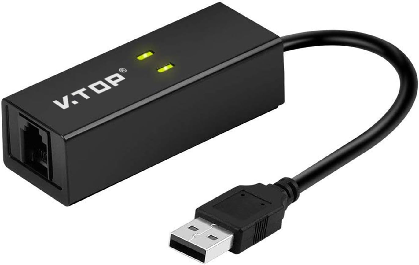 VTOPÃ‚® V.TOP External V.92 56K Dial Up USB Fax Modem with RJ11 Cable ââ‚¬â€œ Internet Modem Fax to Receive/Send Fax via Fax Machine for Windows & Mac OS 10.9 to 10.10