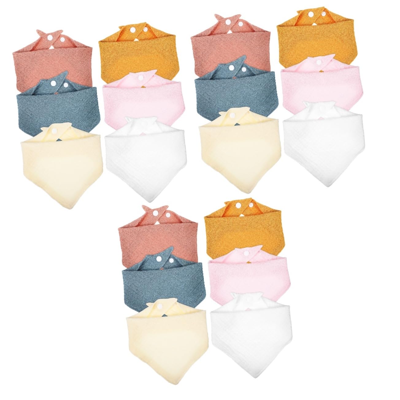 ibasenice 18piezas Baberos De Niño Niña Absorbentes Para Recién Nacidos Bandanas De Goteo Suaves y Transpirables Para Niño Niña y Niñas Lavables Máquina Diseño Triangular