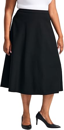 Avenue Womens Plus Size Jada Ponte Swing Skirt