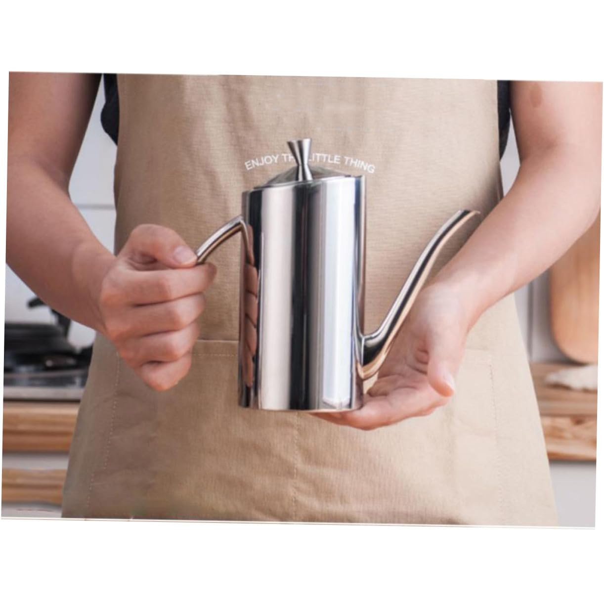 Aceitera Vinagrera de Acero Inoxidable Botella Dispensadora Goteo con Tapa Control de Flujo Preciso para Aceite Vinagre y Salsa para Cocina Hogar y Restaurante
