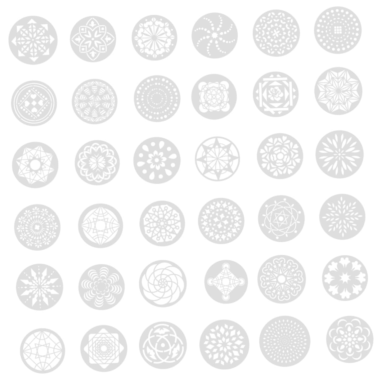 84 Piezas Plantilla de mandala recortada plantillas para manualidades plantilla de azulejo plantillas de mandalas plantillas de bricolaje carta modelo colocar herramienta