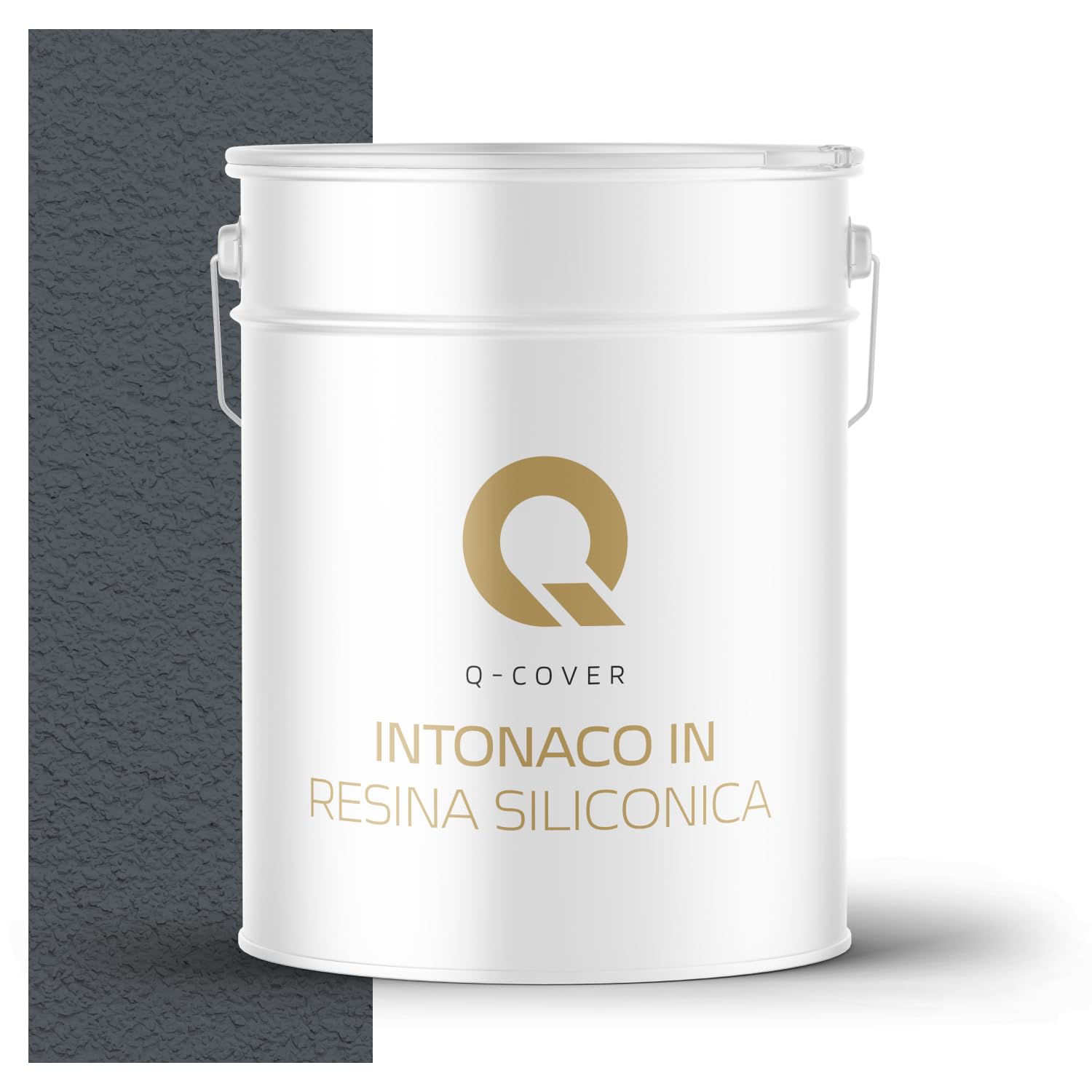 Intonaco In Resina Siliconica Grigio Grafite F256 15kg 1,5mm