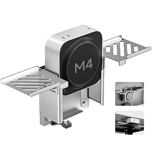 Minisopuru All Aluminum Mac mini M4 Dock Under Desk and Wall Mount Mac mini M4 Vesa Mount with