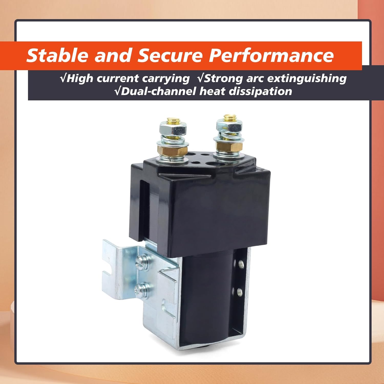 SW180B-108 DC Contactor Solenoid 48V Replacement for EZGO for Club CAR for Yamaha for Albright Golf Carts Forklifts SW180 200Amp Continuous 1000Amp Peak