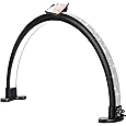 Half Moon Light with Phone Holder, 30" Half Moon Lamp, 40W LED Lash Light for Eyelash Extensions, Makeup, Tattoo, Spa, Desk Lamp for Nail Tech (White)