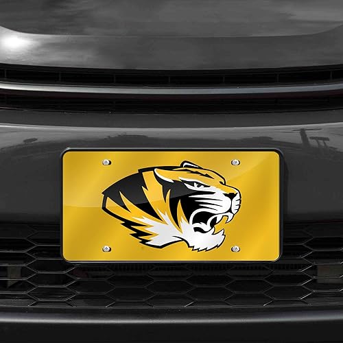 Miniatura 379 de Rico Industries Placa de matrícula de metal con incrustaciones láser de Florida Gators de la NCAA plateado,Alternativo,Negro -,Negro/Plata,Azul,azul