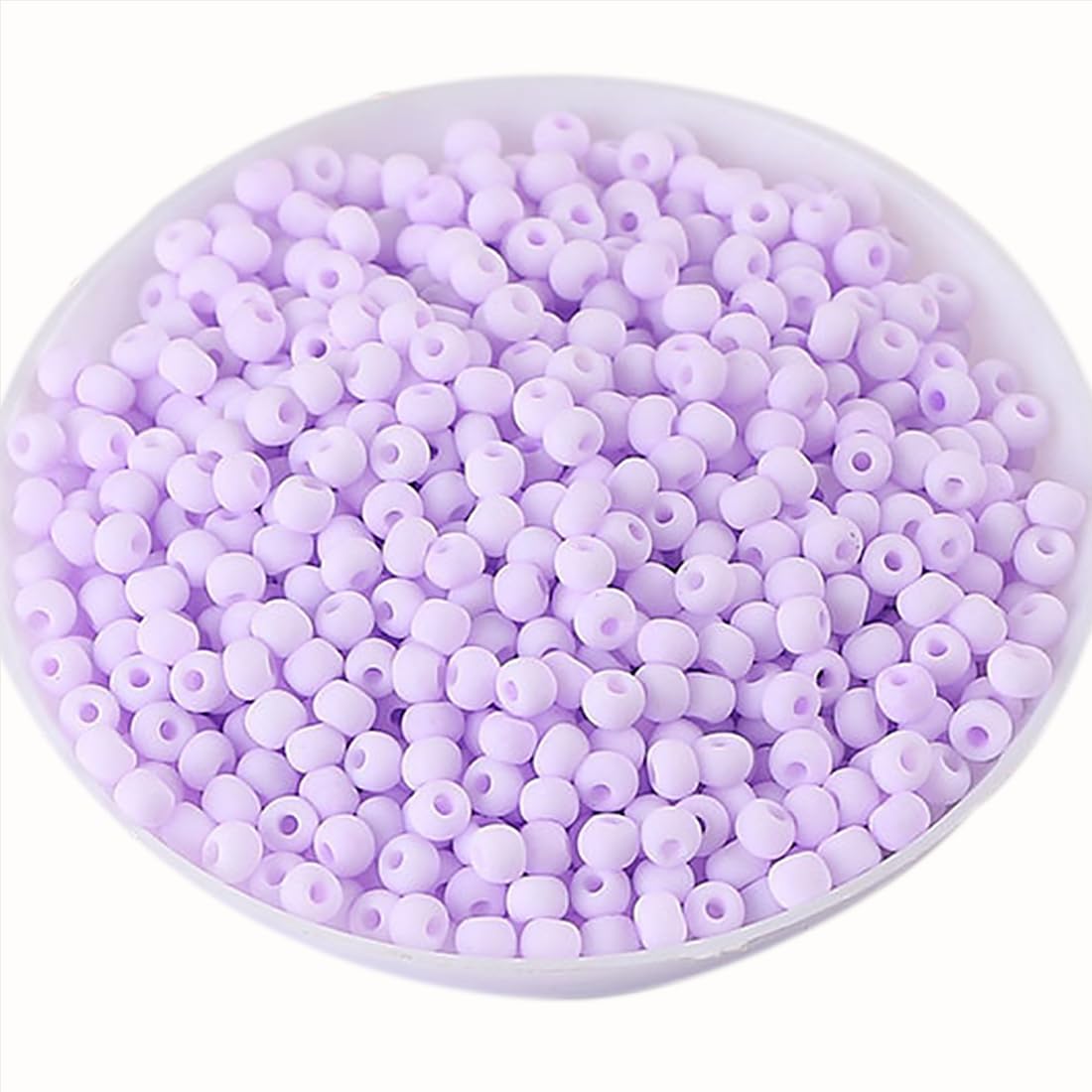 13000 Stück Hellviolett Matte Rocailles Perlen, 2mm Frosted Kleine Perlen für Armbänder,DIY Schmuck,12/0 Glasperlen zum Auffädeln Bastelperlen für Feiertage, Geburtstage, Weihnachten