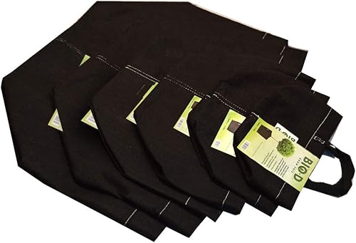 Miniatura 6 de Paquete de 3 bolsas de cultivo de plantas de tela biodegradable de 1 galón, resistentes y respetuosas con el medio ambiente