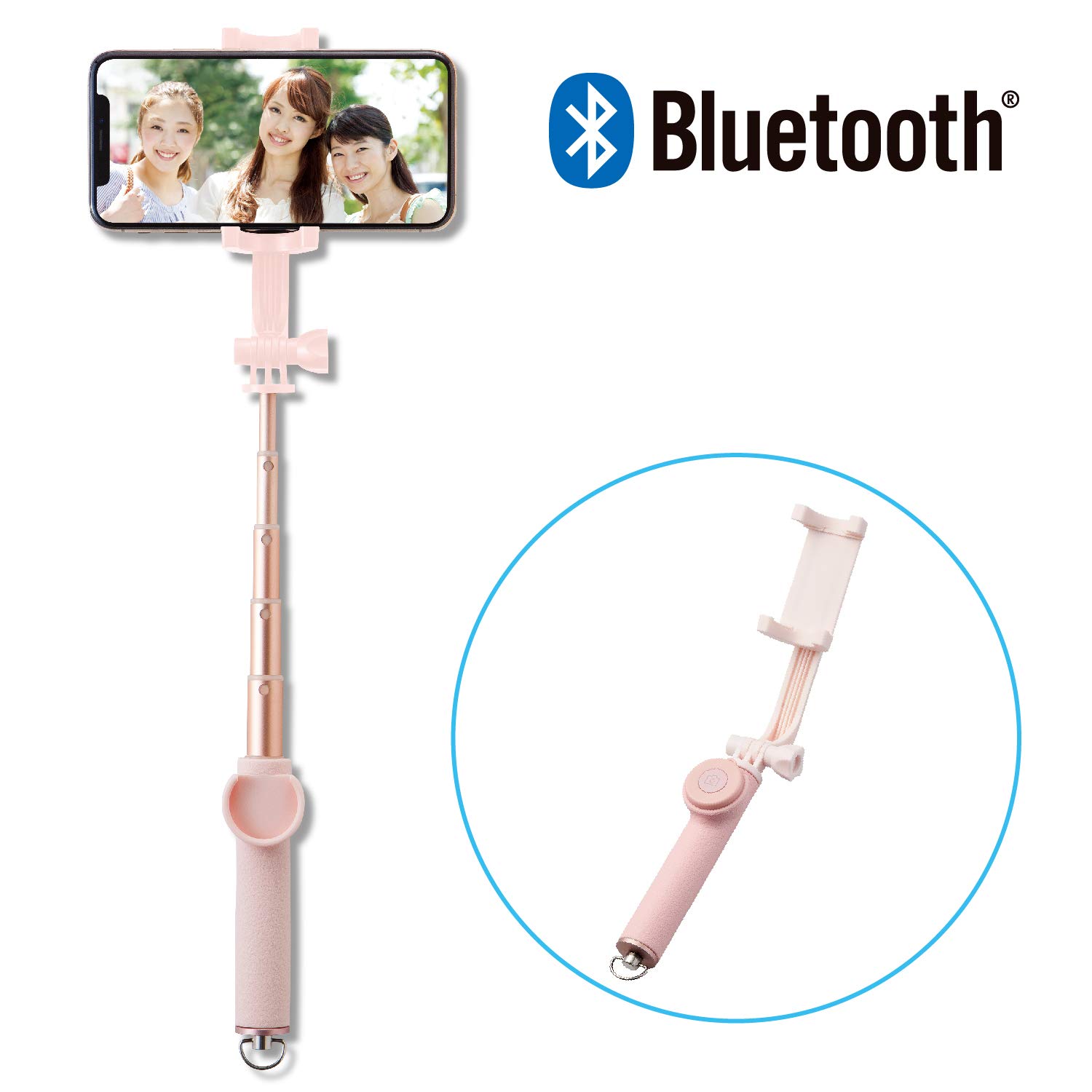 Amazon | エレコム 自撮り棒 セルカ棒 Bluetooth リモコン付 43