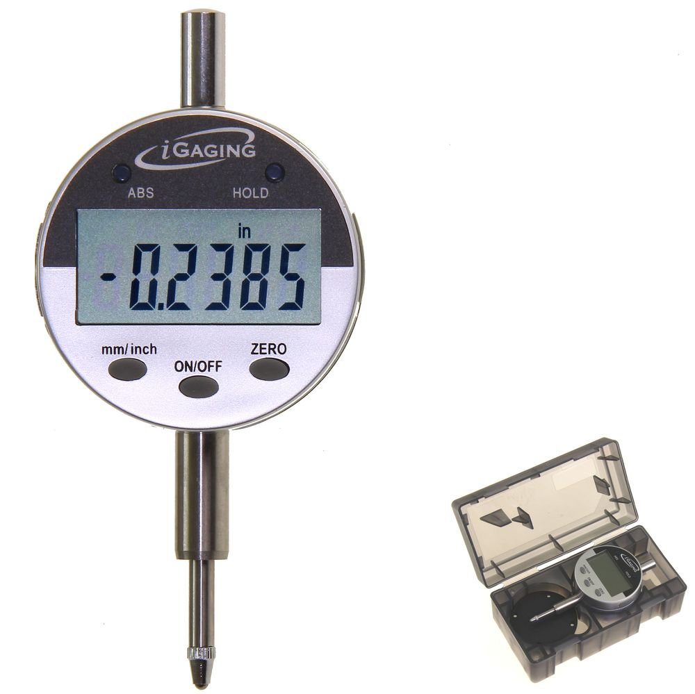 iGaging 0.5"/0.0005" Digital Electronic Indicator Gauge w/Absolute and Hold Functions Inch/Metric Conversion