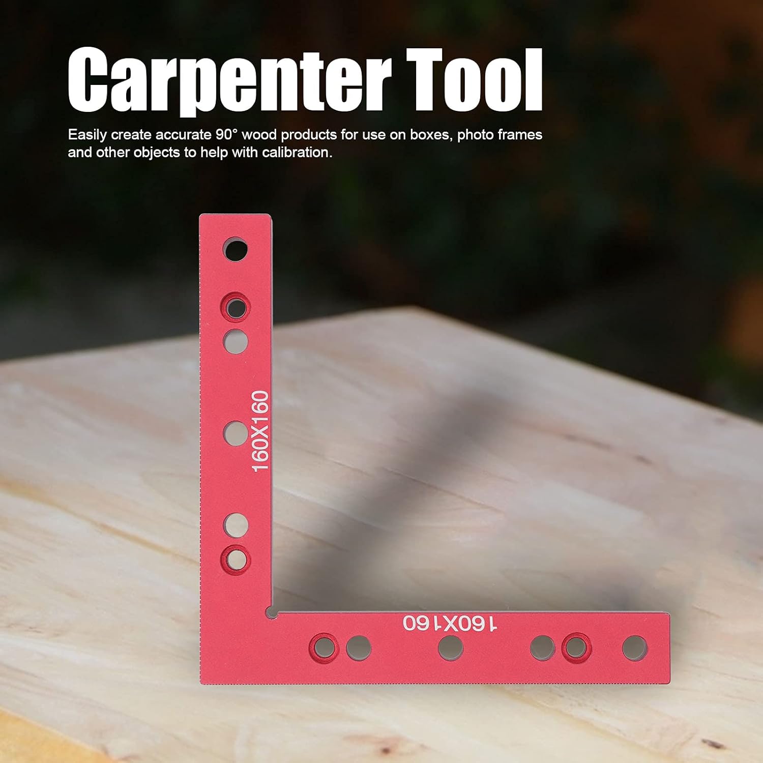 Protractor,Triangular,Square,Precision Measuring Steel Ruler,90 Degree Positioning Squares, Block Carpenter Clamping Tool Right Angle for Woodworking