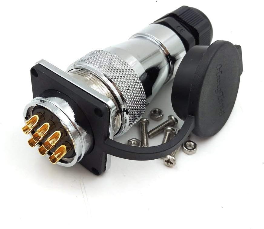 Cheapest 🛒 WF28 10 pin Industrial Electrical Power Cable Connector, 10 pins Waterproof Connector IP67, Welded Male Female Aviation Bulkhead Waterproof Connector(10PIN, 5SET)