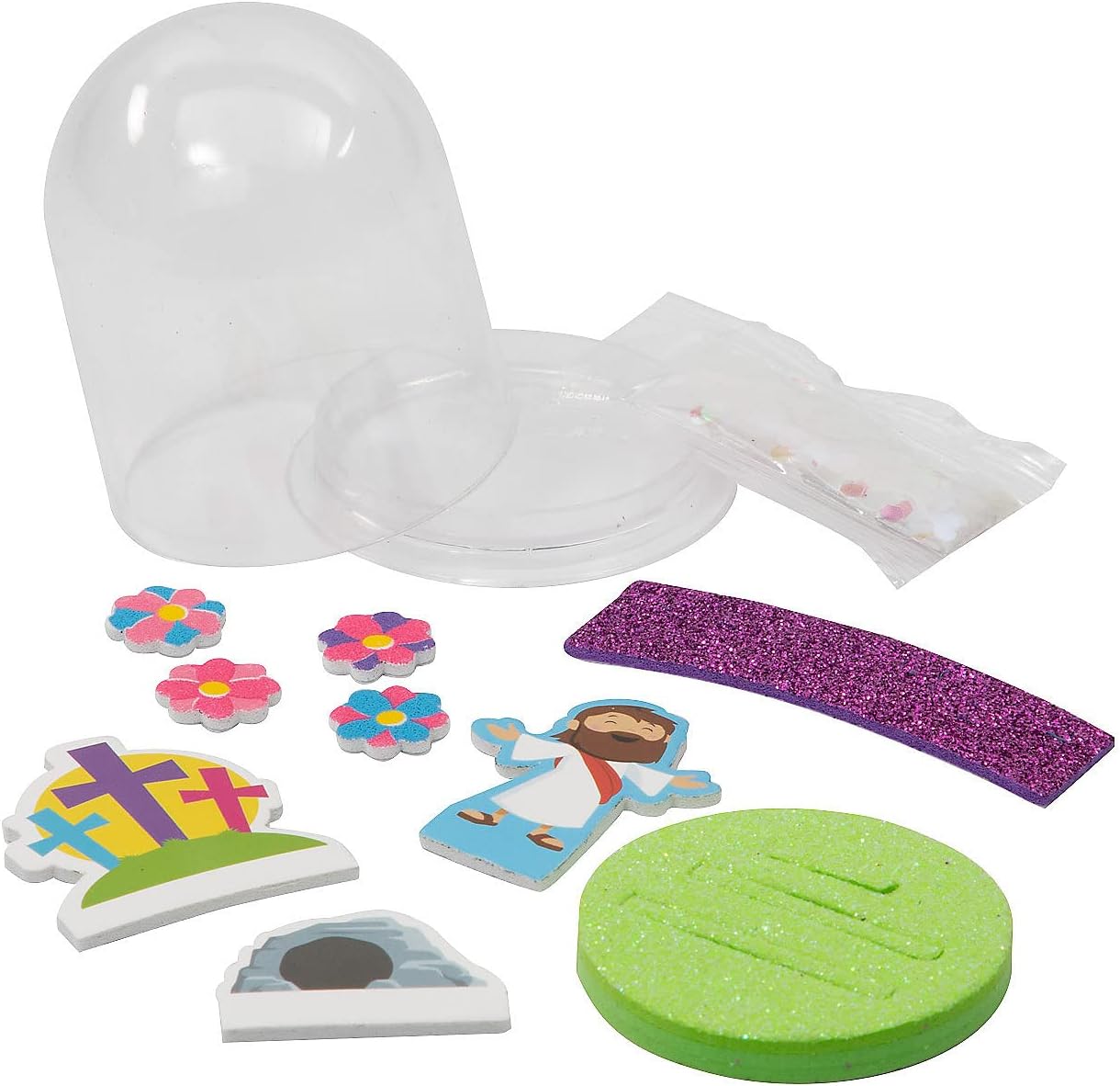 He Lives Easter Glitter Snow Globe Craft Kit - Makes 12