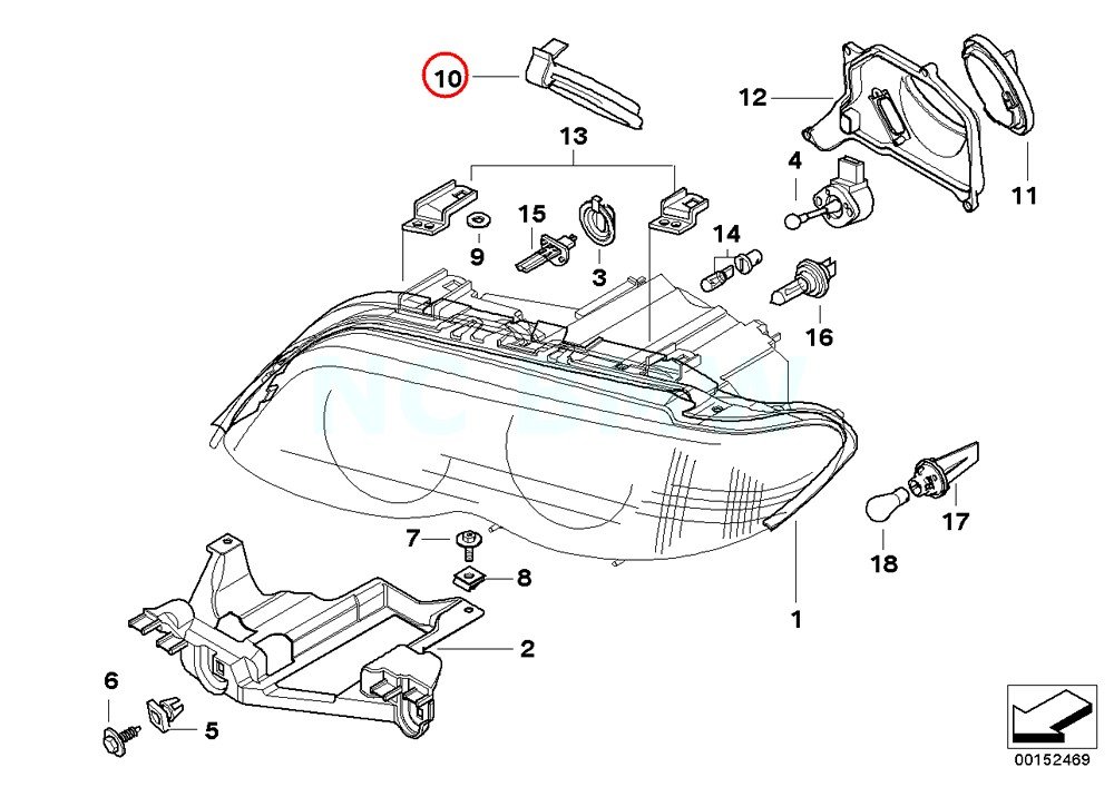 Amazon.com: BMW Genuine Covering Cap High Beam : Everything Else
