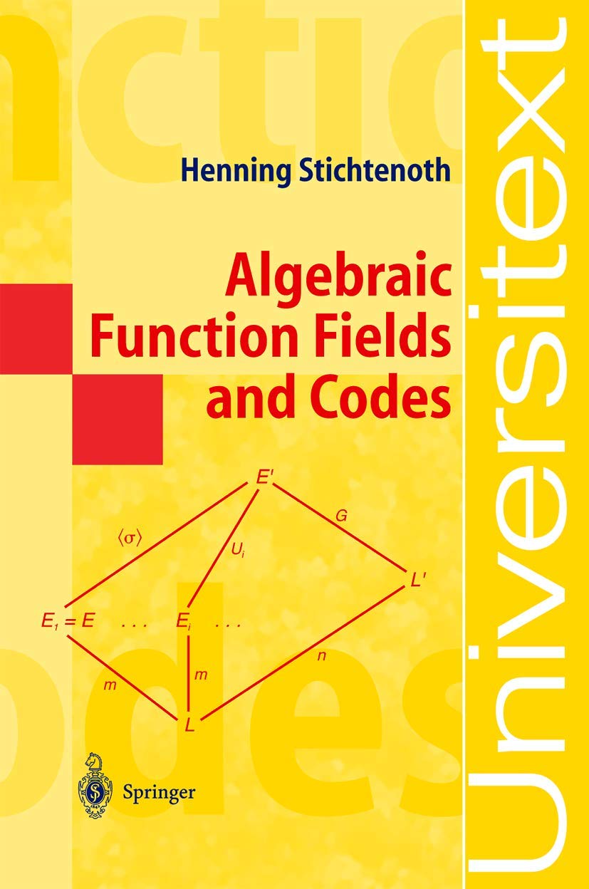 Amazon.com: Algebraic Function Fields and Codes: 9783540564898 ...
