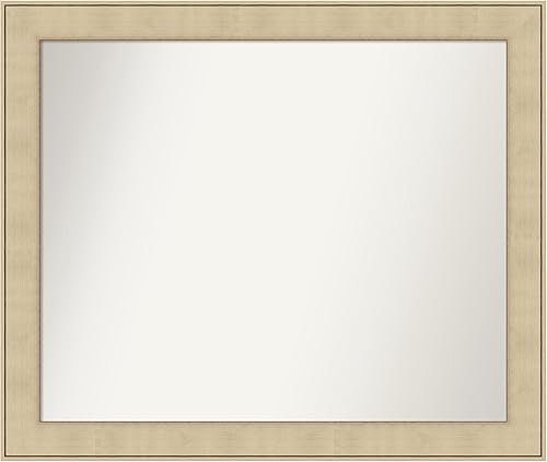 Amanti Art Espejo personalizado, espejo de baño clásico de plata miel, espejo de pared o espejo de tocador de baño sobre el fregadero (27 x 32