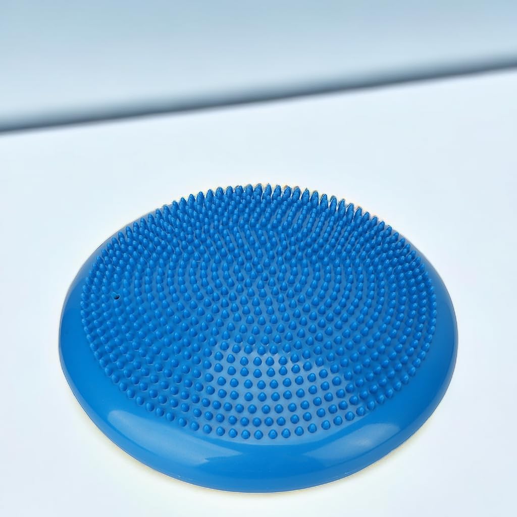 Inflated Wobble Cushion, Balance Training, Inflated Core Strengthening Balance Disc, Disc, Stability Sensory Wiggle Disc to Improve Sitting Posture(Pink and blue are shipped randomly)
