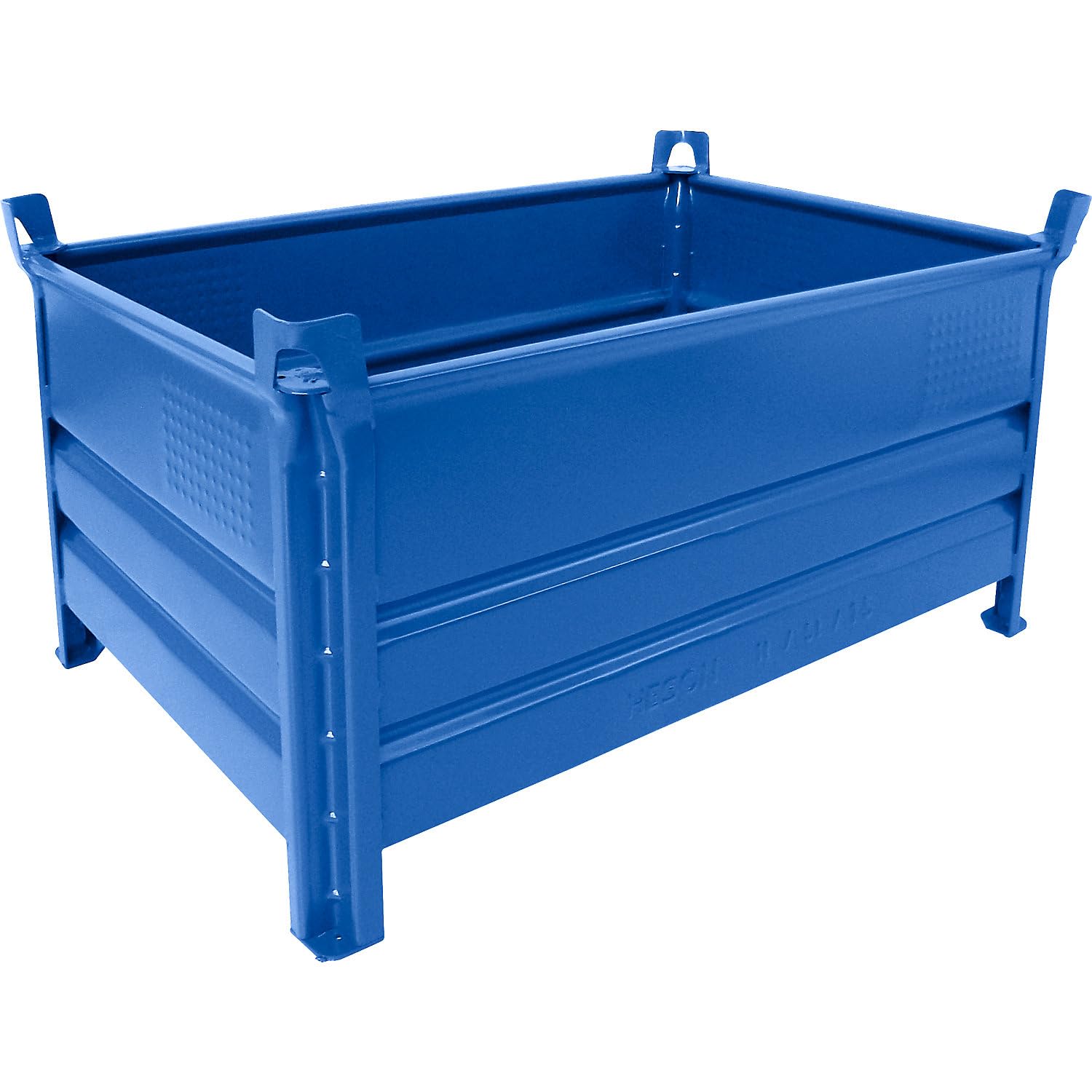 Heson | Caisse-palette à parois pleines | l x L 800 x 1200 mm | charge max 500 kg | bleu | 1 pièce et +