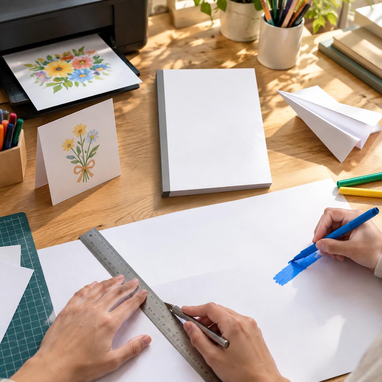 Papier Cartonné pr ssin, 250G/25 feuilles