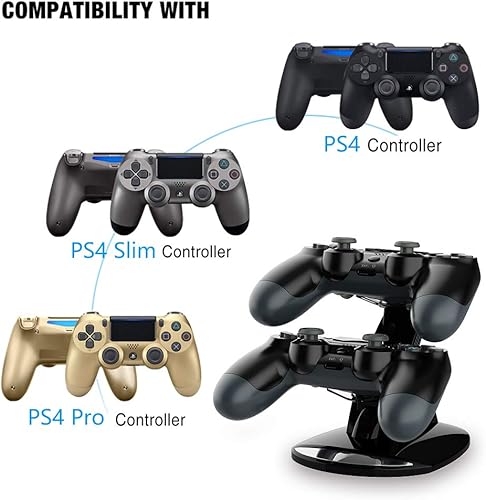 Miniatura 7 de VSEER Playstation 4PS4PS4 ProPS4 - Cargador para mando de PS4