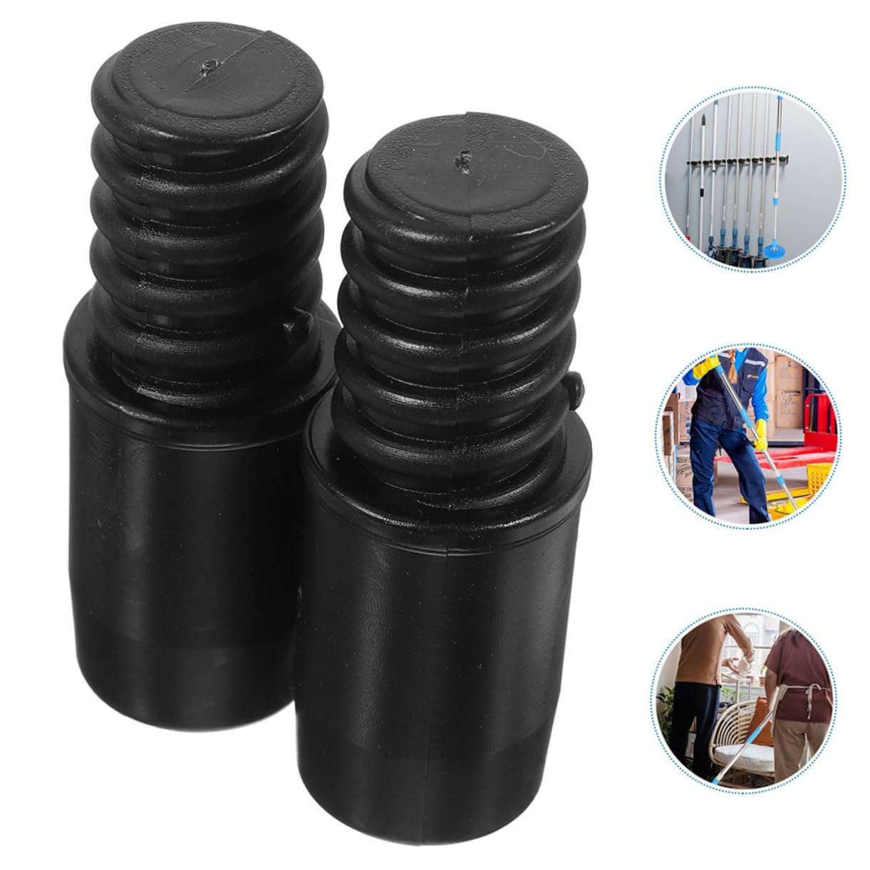 6 Piezas Adaptadores de de Fregona con Repuestos Duraderos para Mango Telescópico Compatible con Varillas de Accesorios de Reparación de Fregona