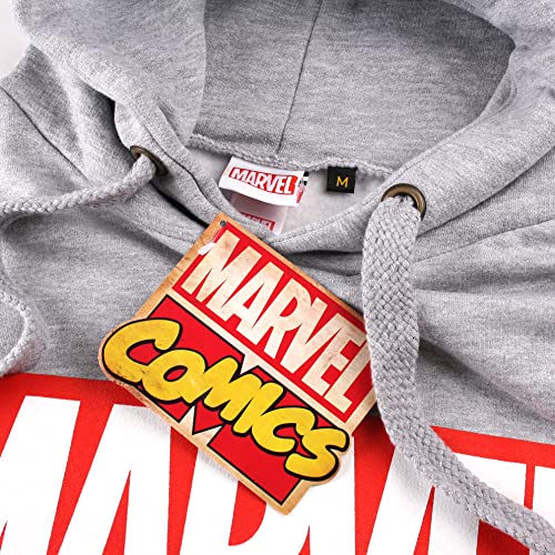Sweat à capuche Marvel Core Logo pour homme noir en coton - 4