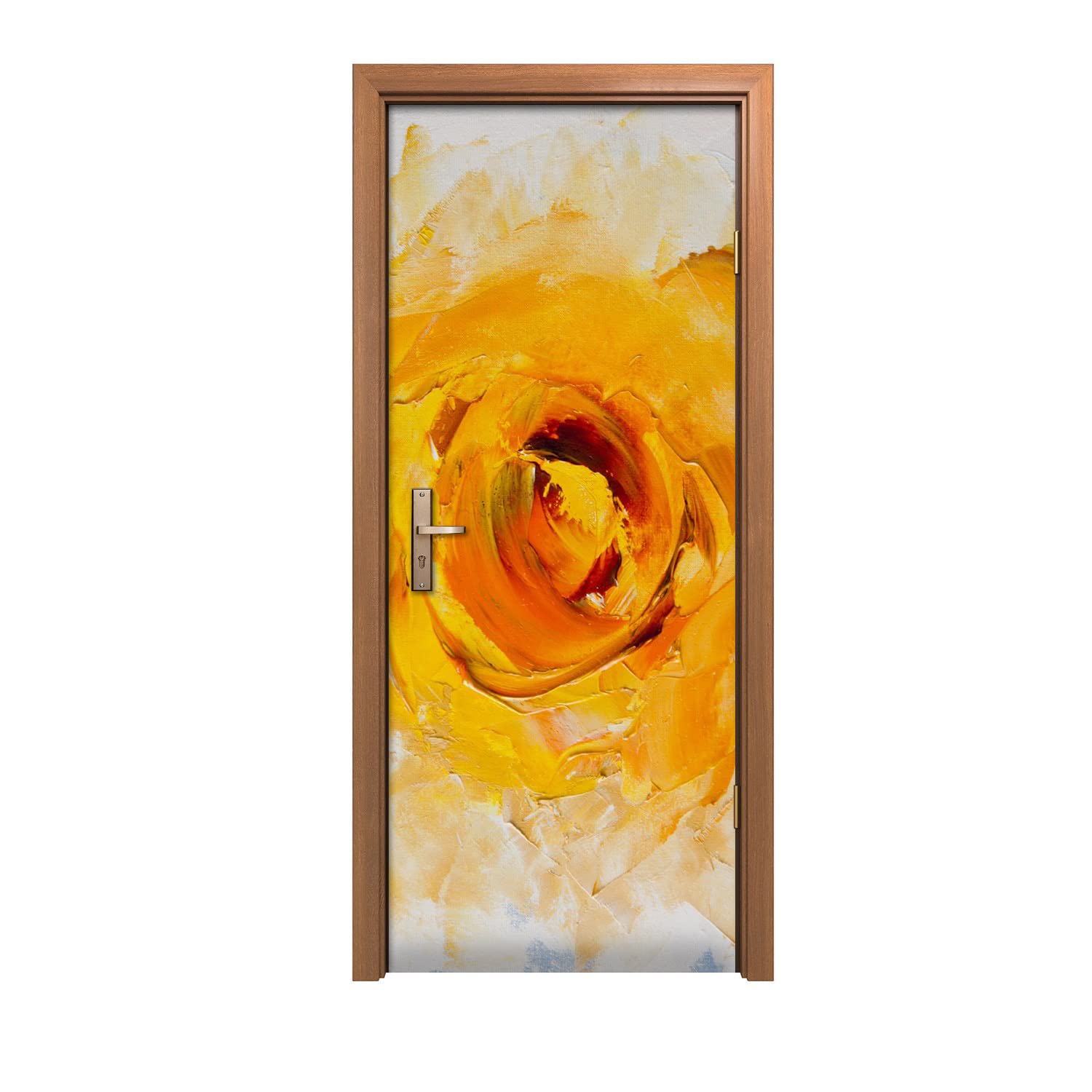 Autocollant de porte fleur 80x200 decoration interieure sticker mural
