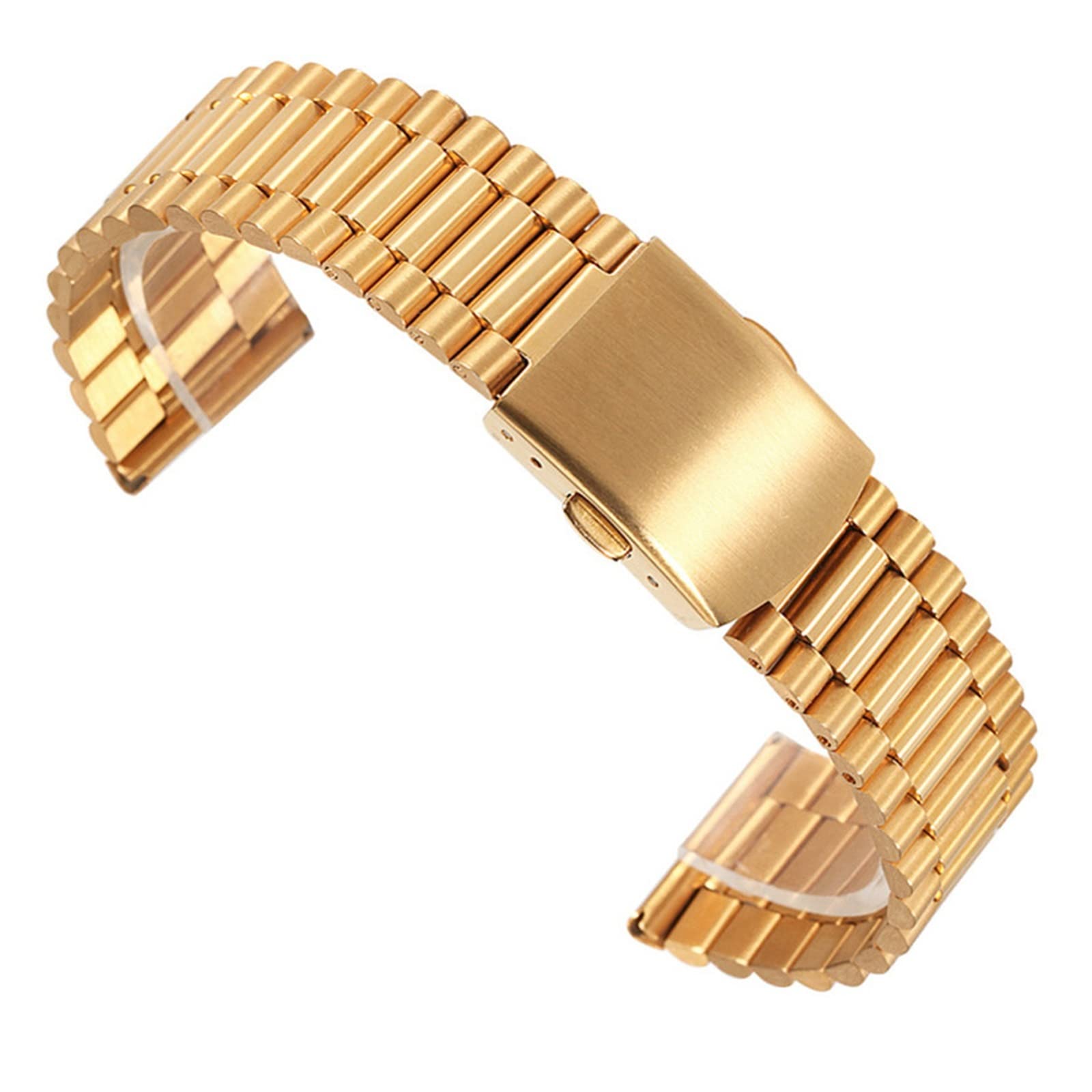 Bracelet De Montre Evinger En Acier Inoxydable Ton Or - Largeur 12.5mm - Neuf Pour Remplacement