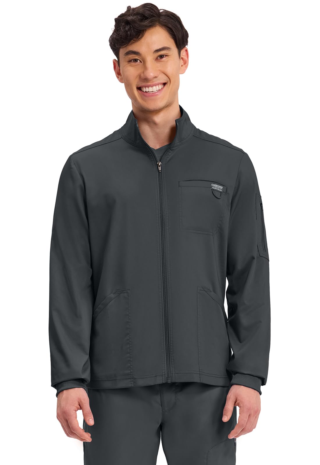 Cherokee Men warm up Scrub Jacket with Zip Front WW320