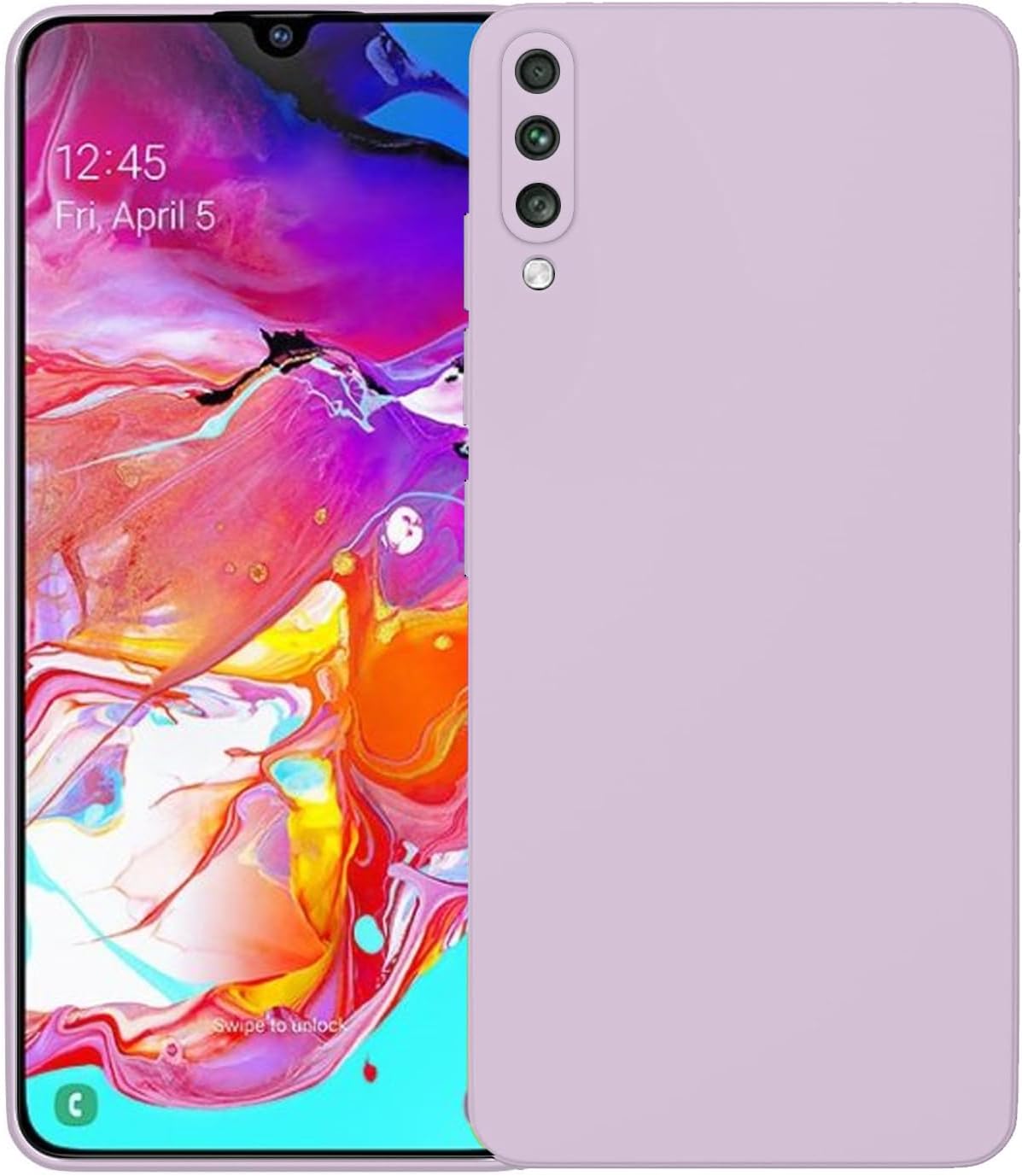 Phone Case for Galaxy A70/A70S, Soft Protective Cover (Light Purple, Galaxy A70/A70S 6.7")