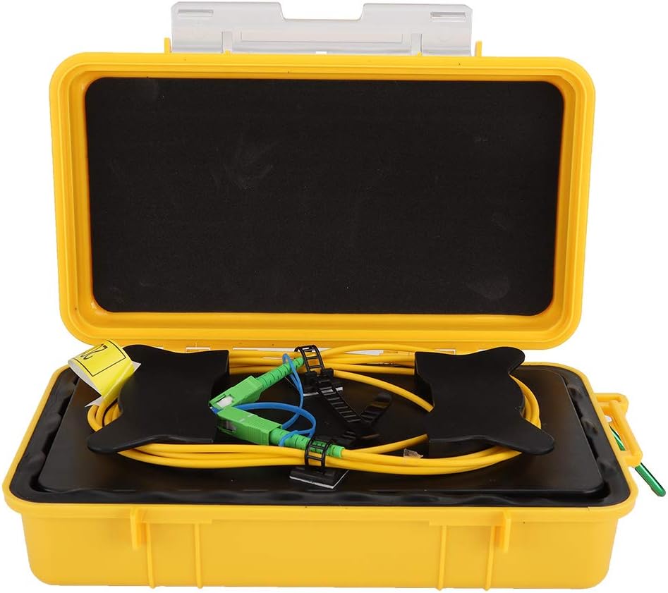Fiber Optic OTDR Launch Cable Box, OTDR Dead Zone with 1km SM Fiber Ring, SC/to SC/Single Mode Test Cable for Accurate OTDR Measurements
