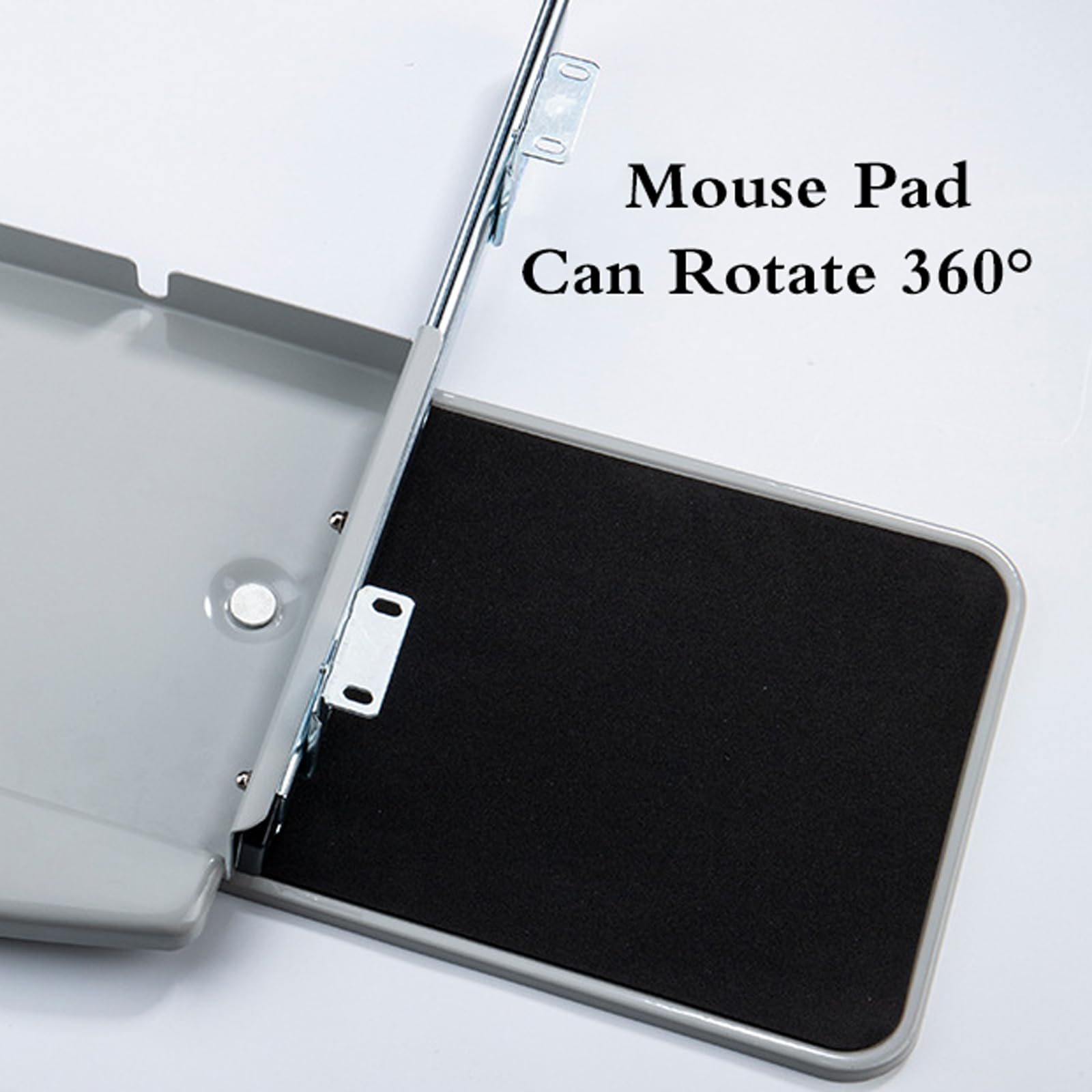 Bandeja para teclado debajo del escritorio, estante deslizante ajustable para teclado para oficina, ahorro de espacio, diseño con plataforma de mouse para una escritura cómoda