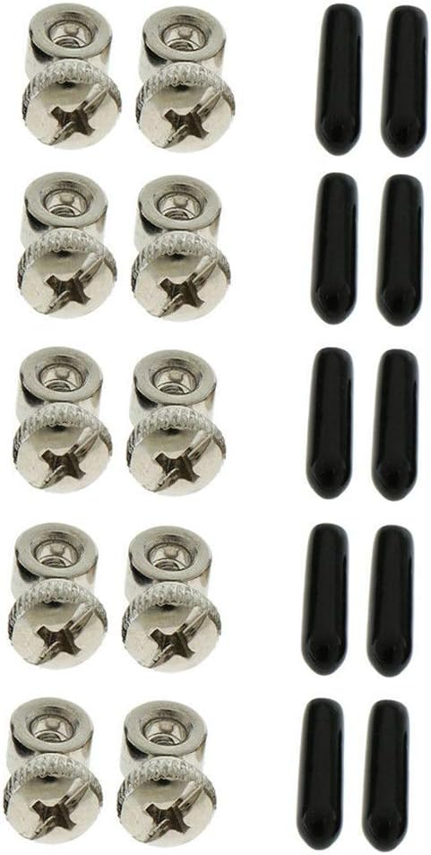 5 Sets Replacement Jump Rope Adjustable Screws End Caps for Speed Cable Jump Ropes Parts Accessory