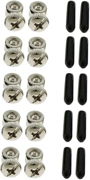 5 Sets Replacement Jump Rope Adjustable Screws End Caps for Speed Cable Jump Ropes Parts Accessory