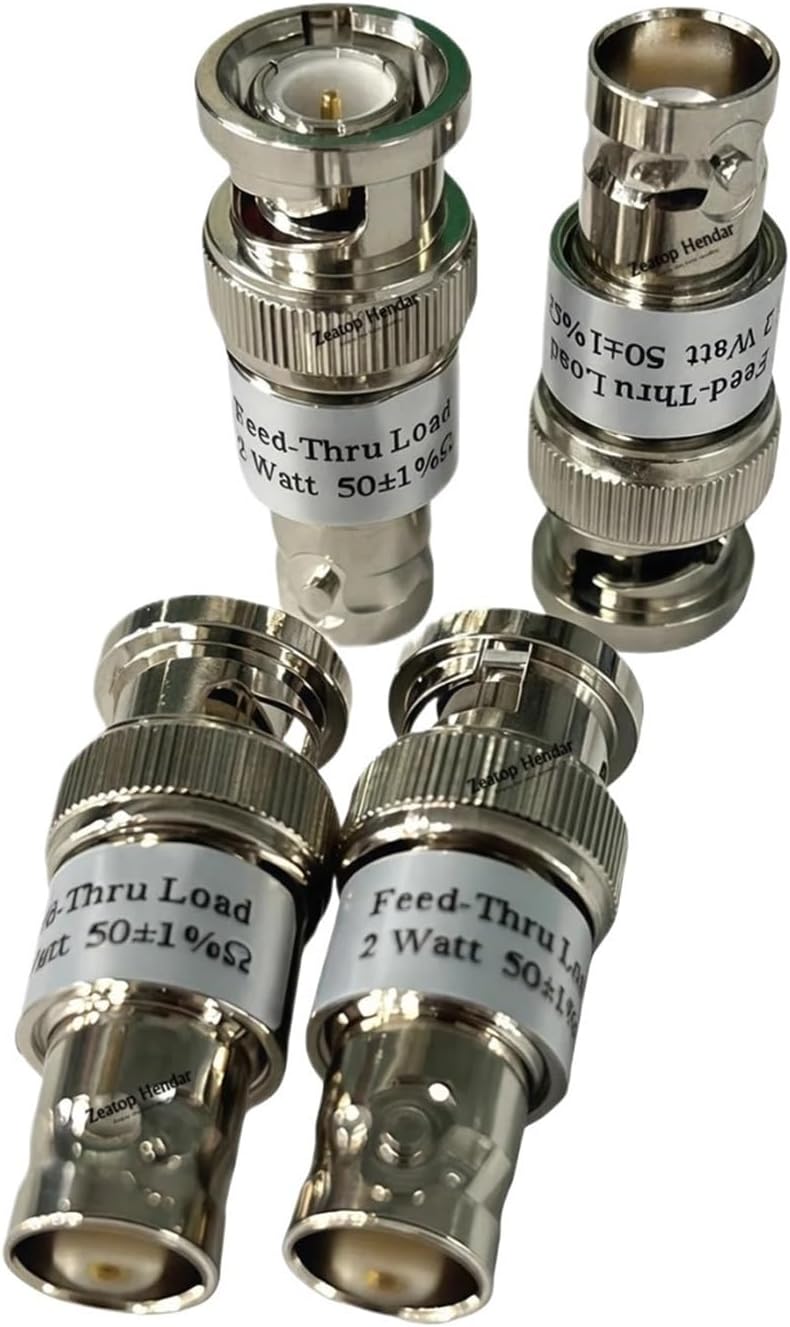 1Pcs 2W 1G BNC Through Load Feed-Thru Load DC-1GHz, 50 Ohm Termination Adapter for Oscilloscope