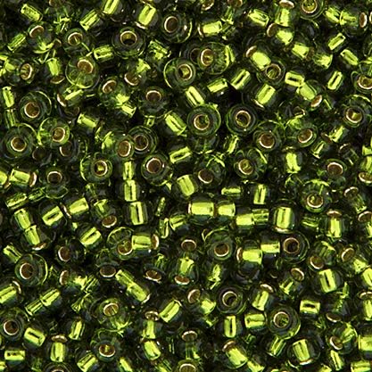 Miyuki Seed Bead 6/0 APX.22g - Olive Silver Lined Japanese Glass Seed Beads