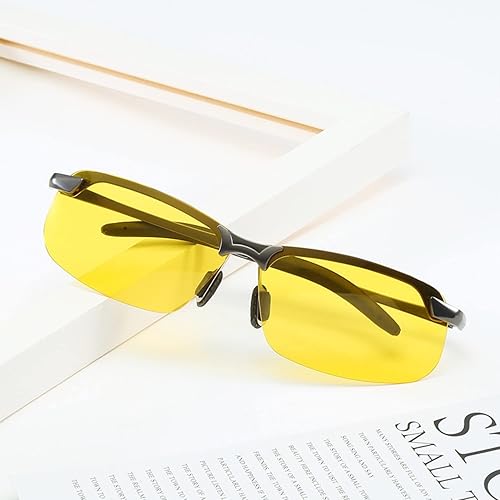 Miniatura 6 de Gafas de conducción nocturna, gafas de ciclismo para hombres y mujeres, gafas de visión nocturna antirreflejos para conducir, lente de visión teñida