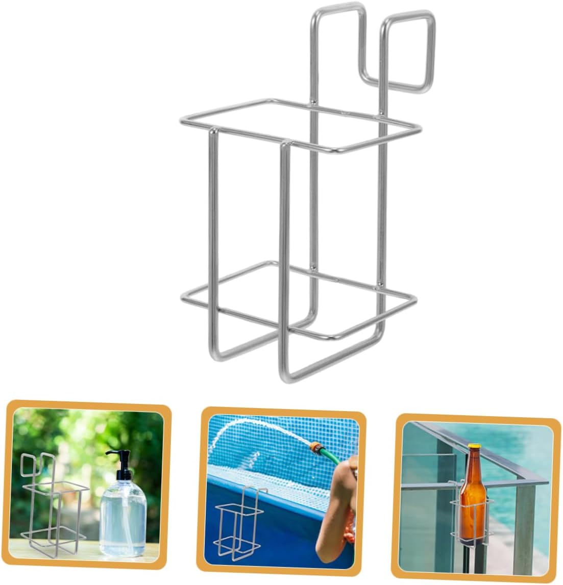 Stainless Steel Hanging Rack Cup Holder, 9.50x7.00cm Wall