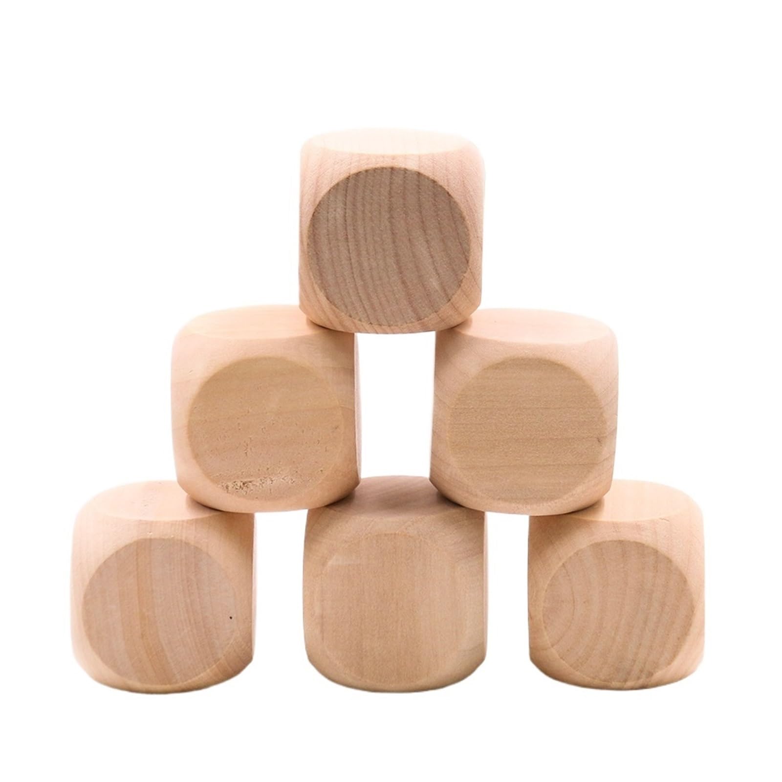 50 dados de madera en blanco 40 mm y 6 caras for manualidades, fiestas, juegos familiares, impresión, grabado, juguetes for niños, cubos, accesorios entretenimiento