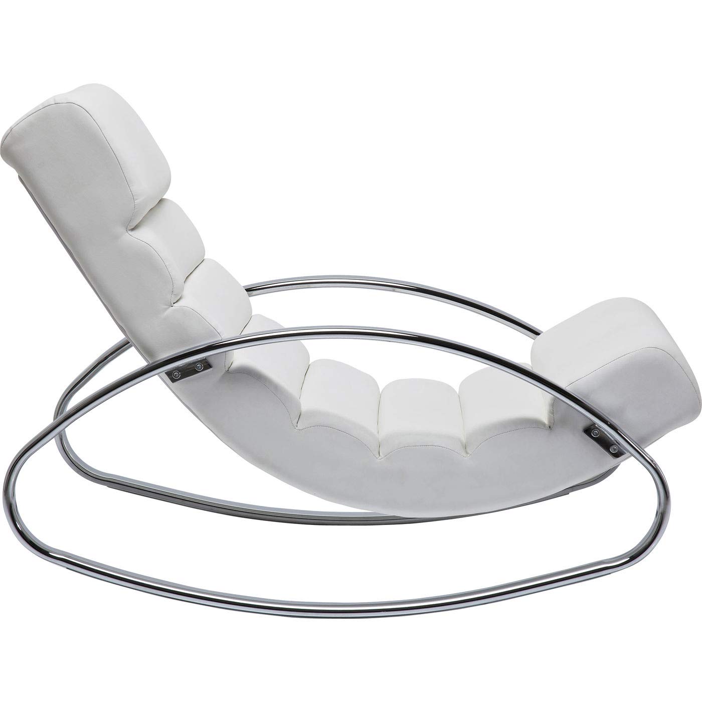 1人掛けソファ KARE DESIGN Rocking Chair Manhattan Kare Manhattan Rocking Chair Polyester White 110 x 62 x 81 cm
