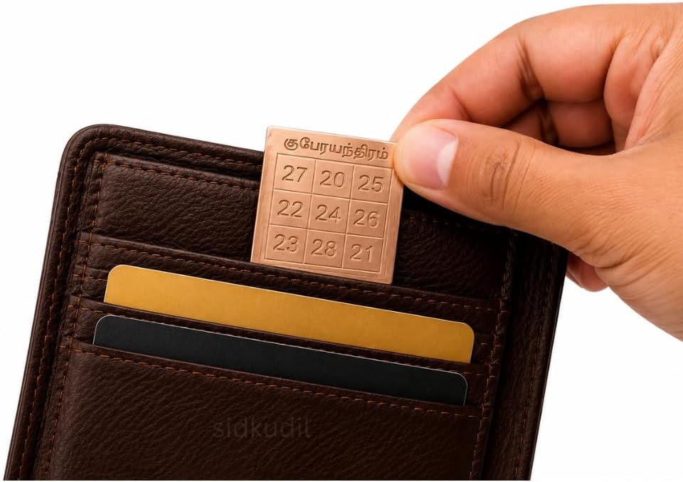Original Copper Kubera Yantra for Wallet, Cash Box & Locker | Lakshmi Kubera Yantra for Home, Office, Shop & Pooja | Copper Kubera Yantra | Pack of 2
