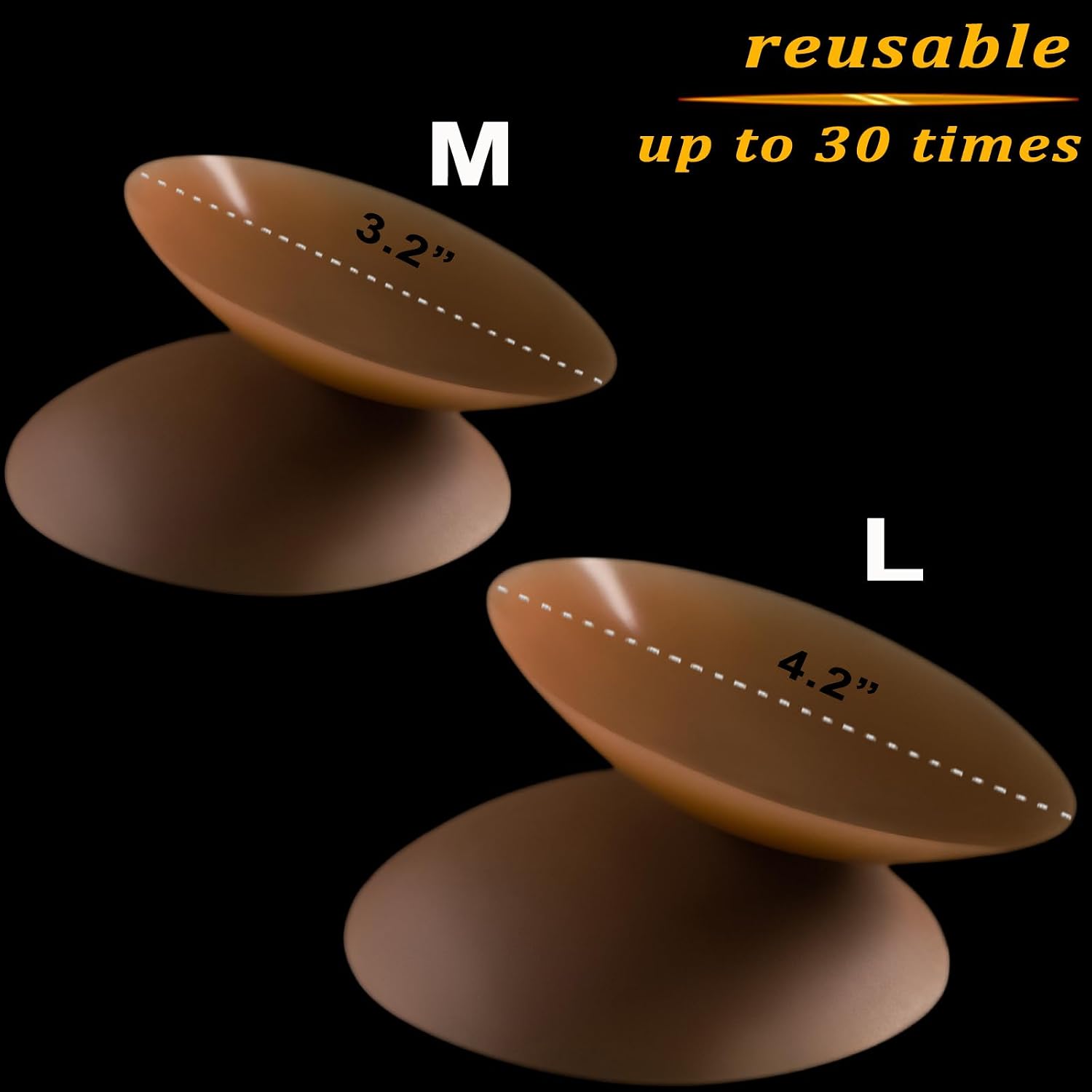 PRETTYWELL Nipple Covers for Women,Waterproof Silicone Nipple Pasties Reusable,Ultra Thin Adhesive Nipple Cover Petals image 2
