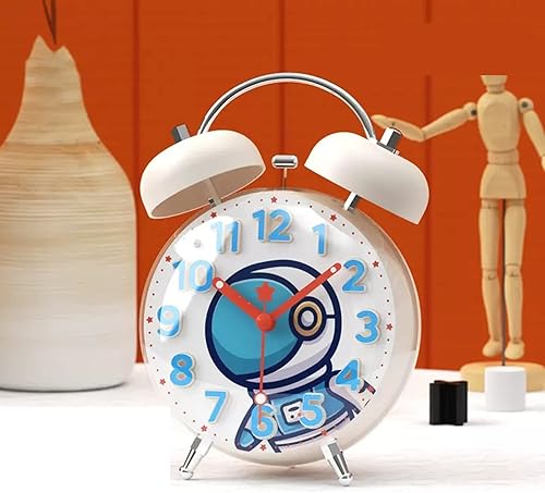 Miniatura 6 de Alarm Clock Bedroom Alarm Clock 4" Twin Bell Analog Alarm Clock for Bedroom Battery Operated Bedside Clock with Backlight Table Clock Bedside Clock