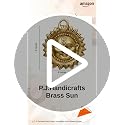 Image of Brass Sun Face Wall Hanging 4 Inches - Decorative Vastu & Feng Shui Showpiece for Home, Office, and Living Room - Yellow, Weight - 300 Grams